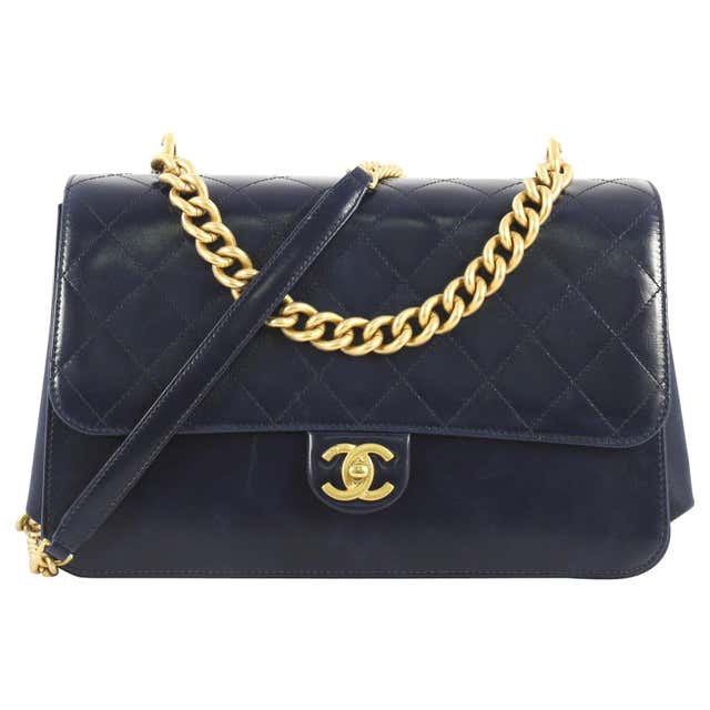 Chanel Paris Cosmopolite Straight Lined Flap Bag Quilted Aged Calfskin ...