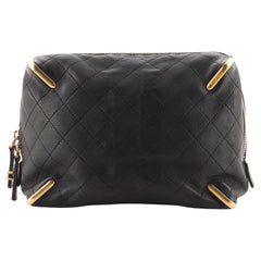 Chanel Paris-Cosmopolite Zip Clutch Quilted Lambskin Small