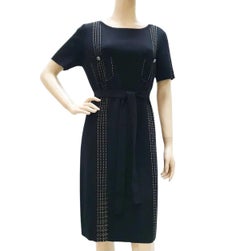 Chanel Paris / Cuba Black Belted Dress
