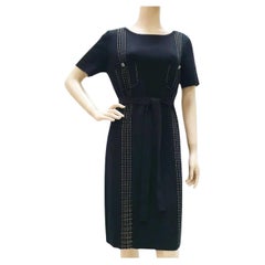 Robe ceinturée noire Chanel Paris / Cuba