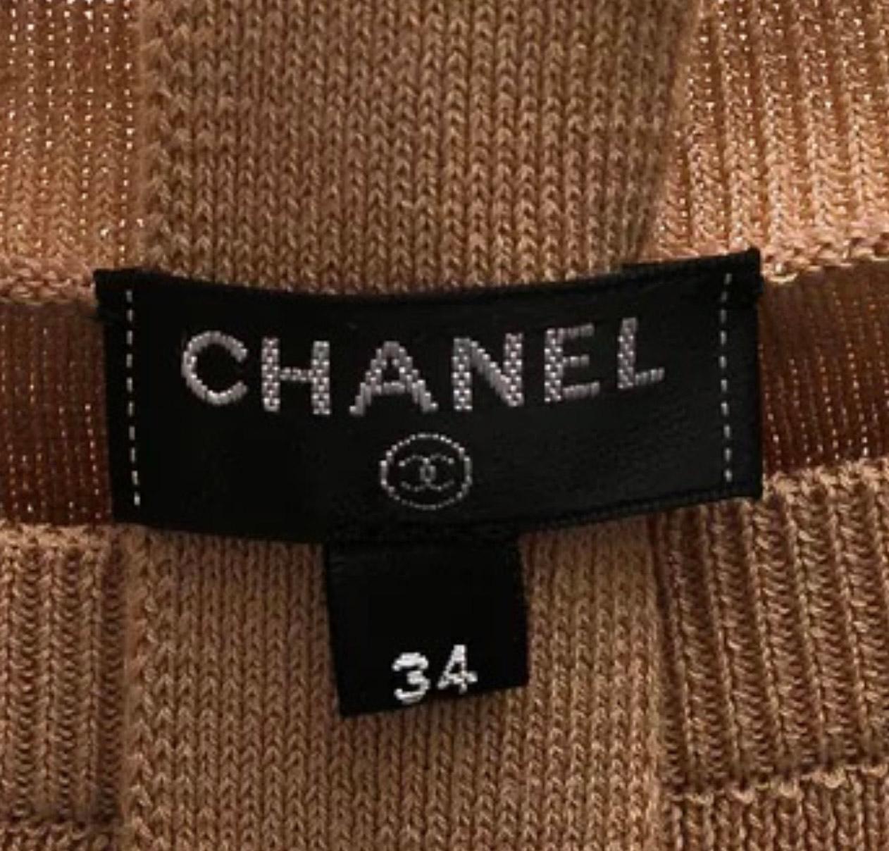 Chanel Paris / Cuba CC Buttons Abito beige con cintura 2