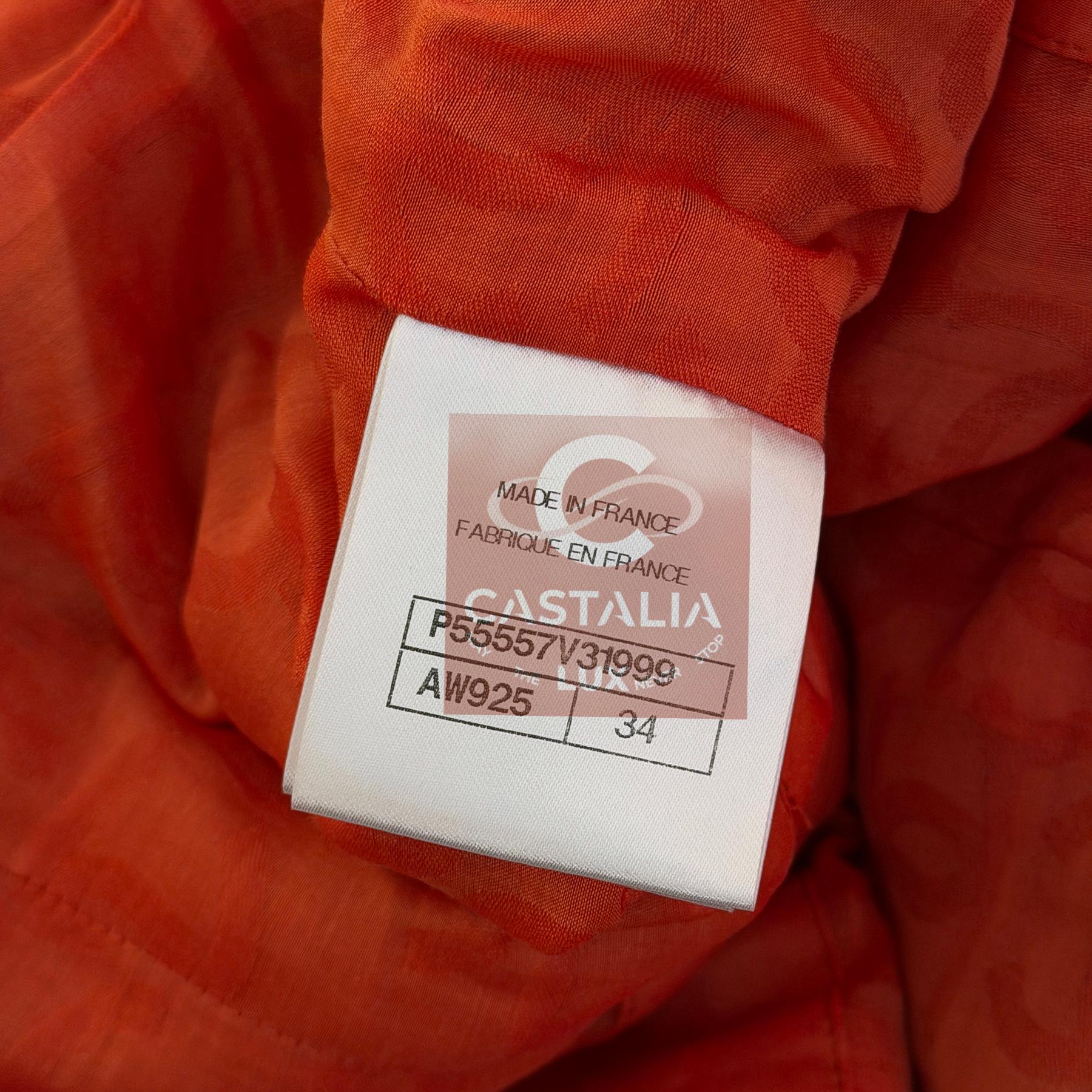 CHANEL Paris / Kuba Karmesinrotes Lesage Tweed-Kleid 34 FR im Angebot 15