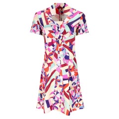 Chanel Paris-Cuba Cruise Collection Abstract Print Silk Dress