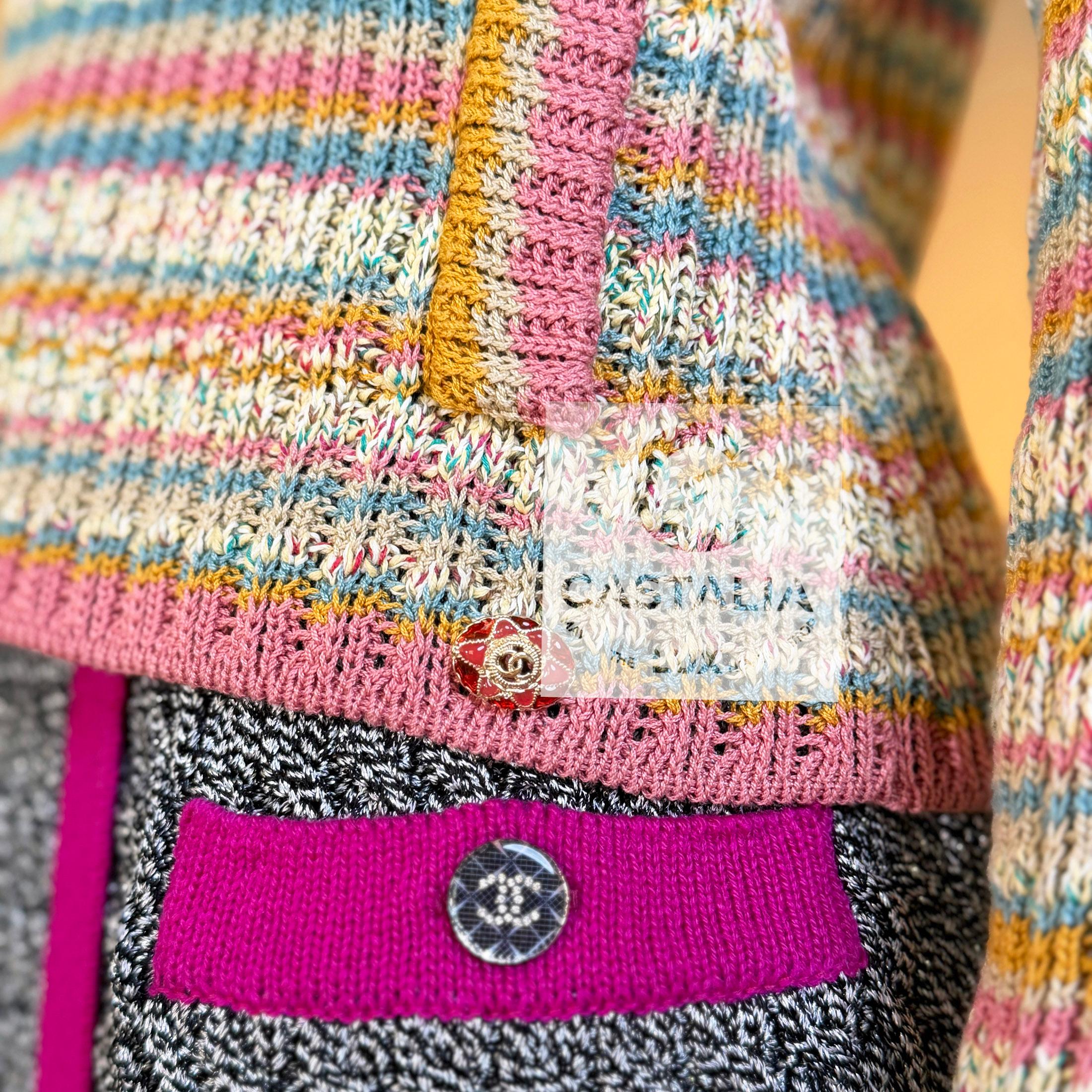 CHANEL Paris / Kuba Masterpiece Knit Biker Jacket 36 FR im Angebot 8