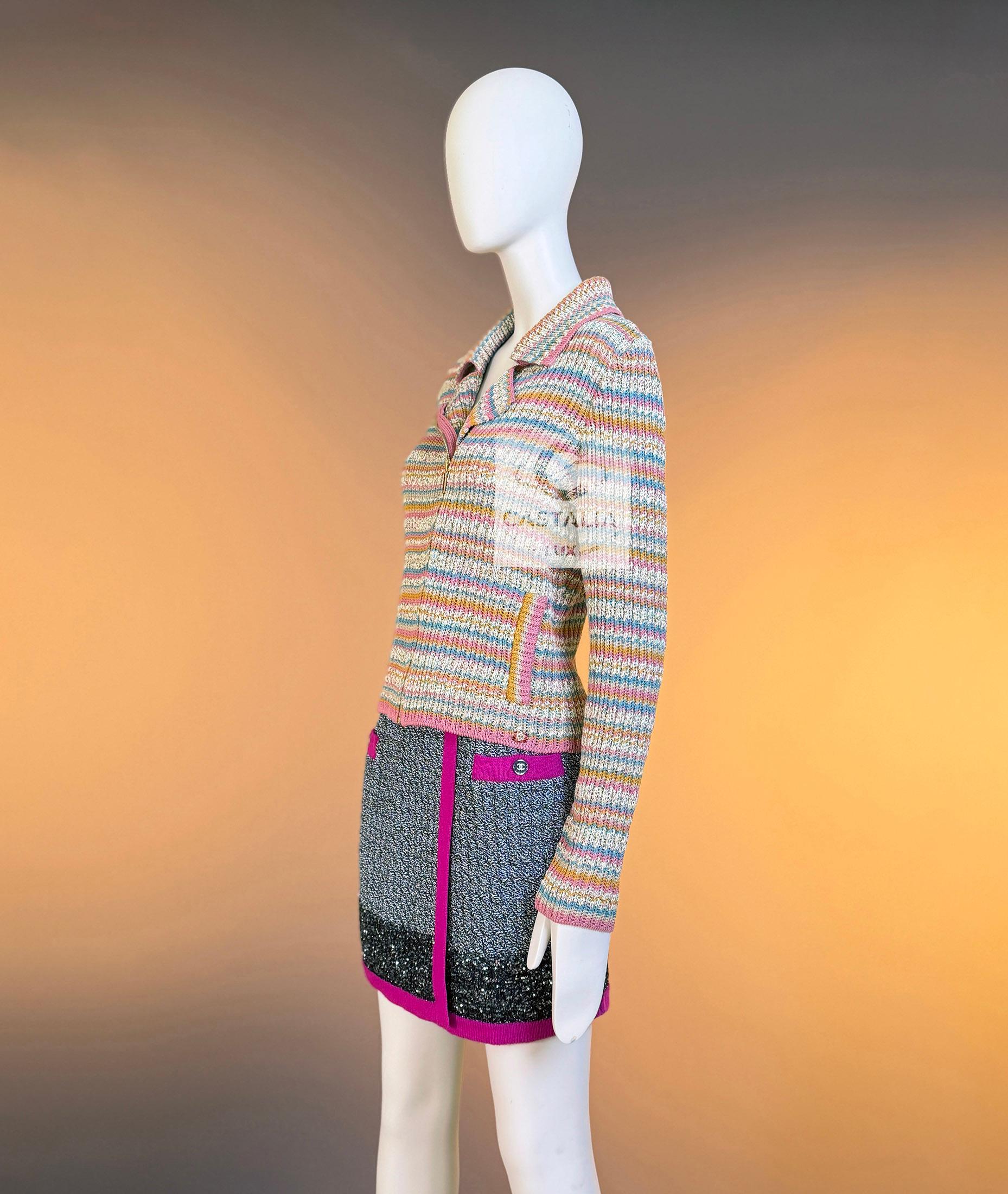 CHANEL Paris / Kuba Masterpiece Knit Biker Jacket 36 FR im Angebot 9