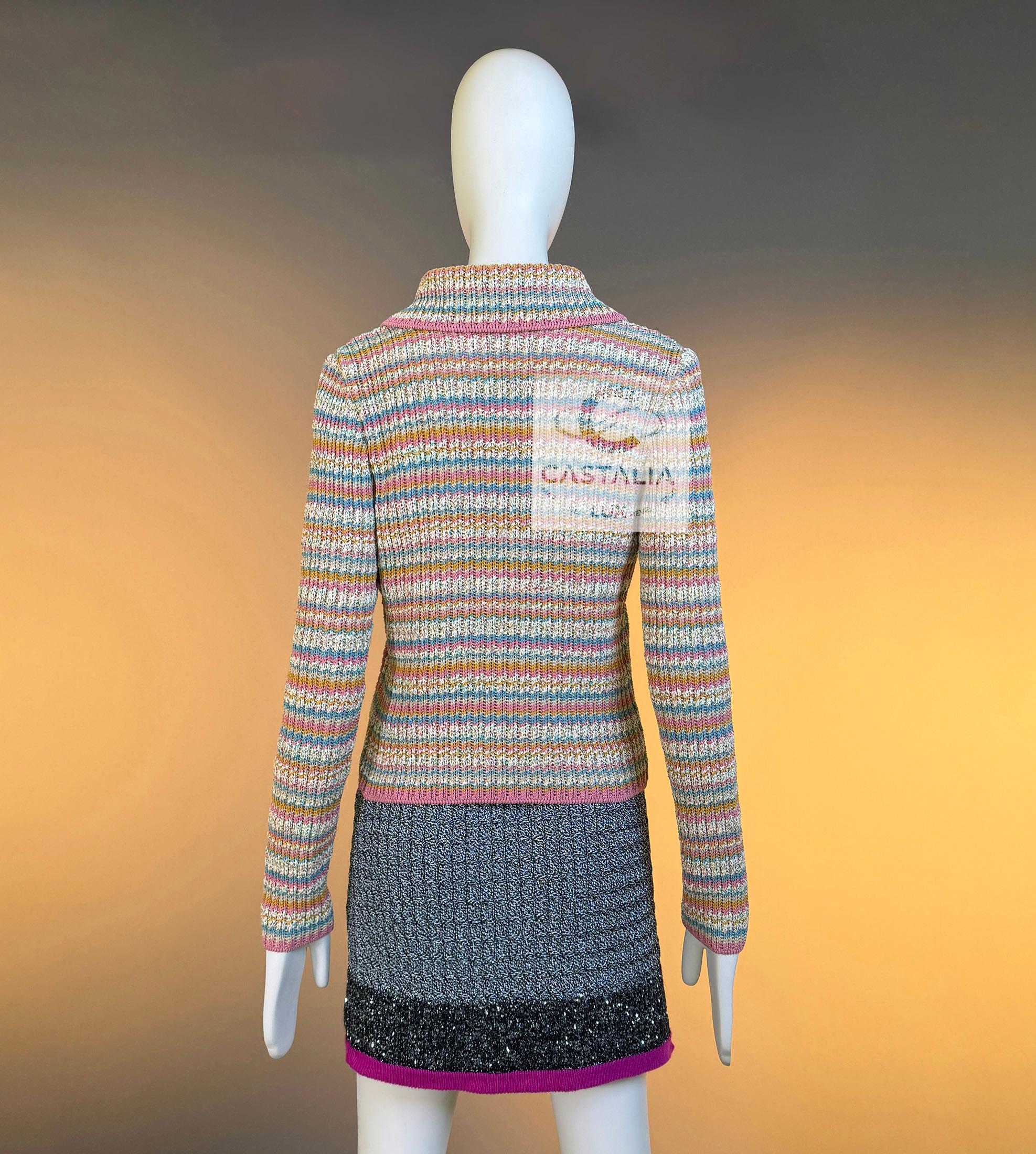 CHANEL Paris / Kuba Masterpiece Knit Biker Jacket 36 FR im Angebot 10