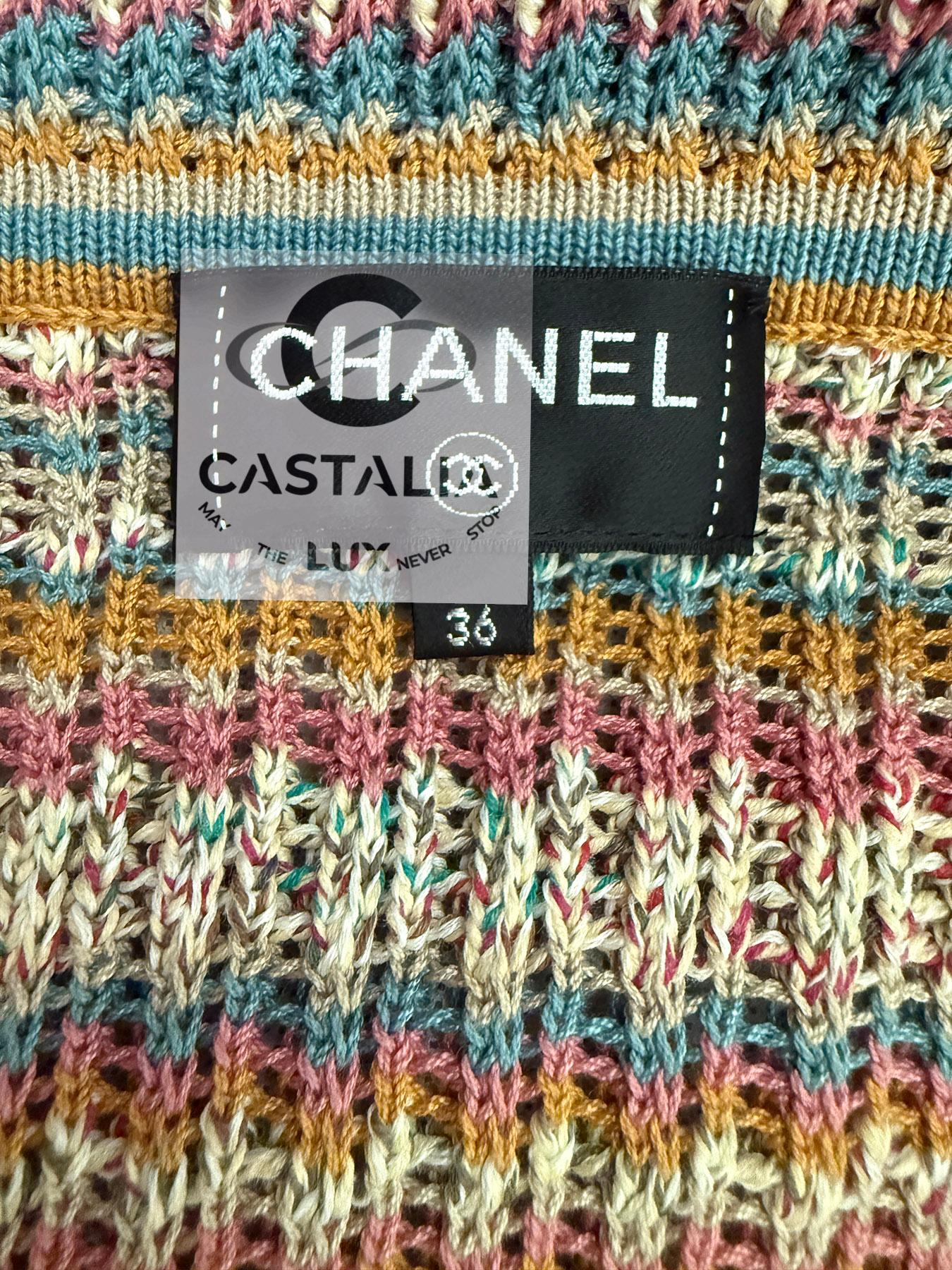 CHANEL Paris / Kuba Masterpiece Knit Biker Jacket 36 FR im Angebot 11