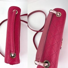 Chanel Paris-Cuba Medium Caviar Calfskin Thread Around Pink Flap Bag Top Handle