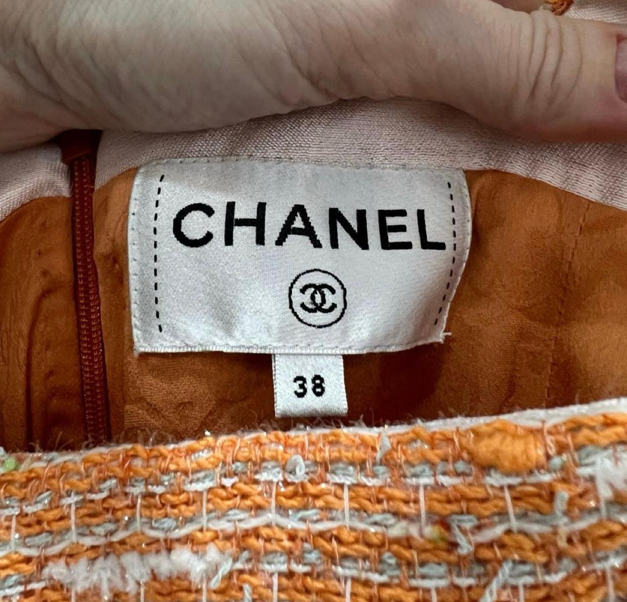 Chanel Paris / Cuba Laufsteg Tweed-Kleid im Angebot 6