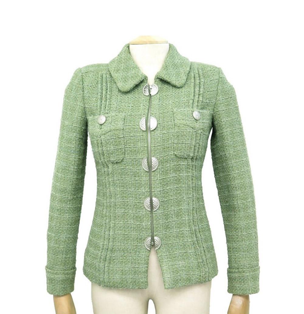 Gray CHANEL Paris / Cuba Runway Tweed Jacket