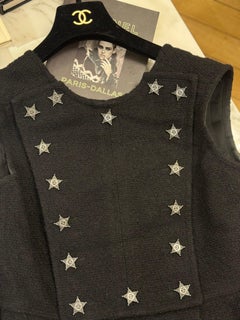 Chanel Paris Dallas 2014 collection tweed sheriff stars dress