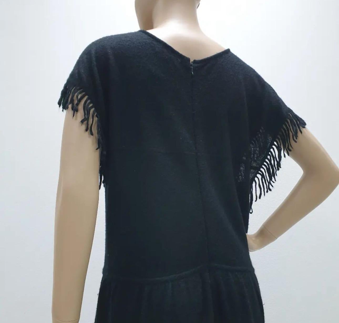CHANEL Paris-Dallas Black Fringe Dress  In Excellent Condition For Sale In Krakow, PL