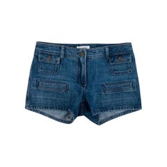 Chanel Paris-Dallas Blue Denim Mini Shorts