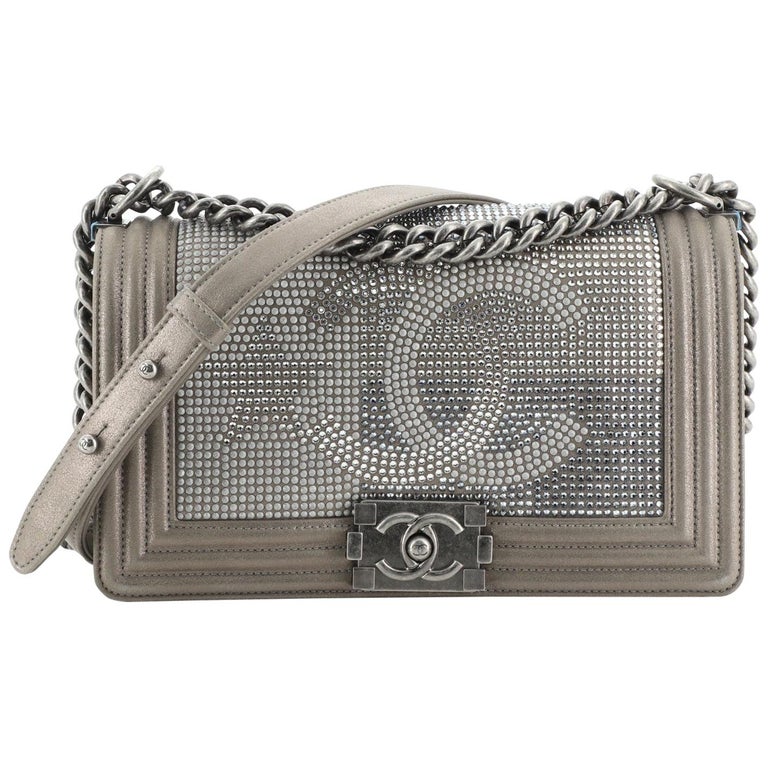 Chanel Paris-Dallas Boy Flap Bag Limited Edition Metallized Strass Old  Medium at 1stDibs