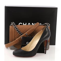 Chanel Paris-Dallas Boy Flap Bag Quilted Calfskin with Metal Adornments Old Medi