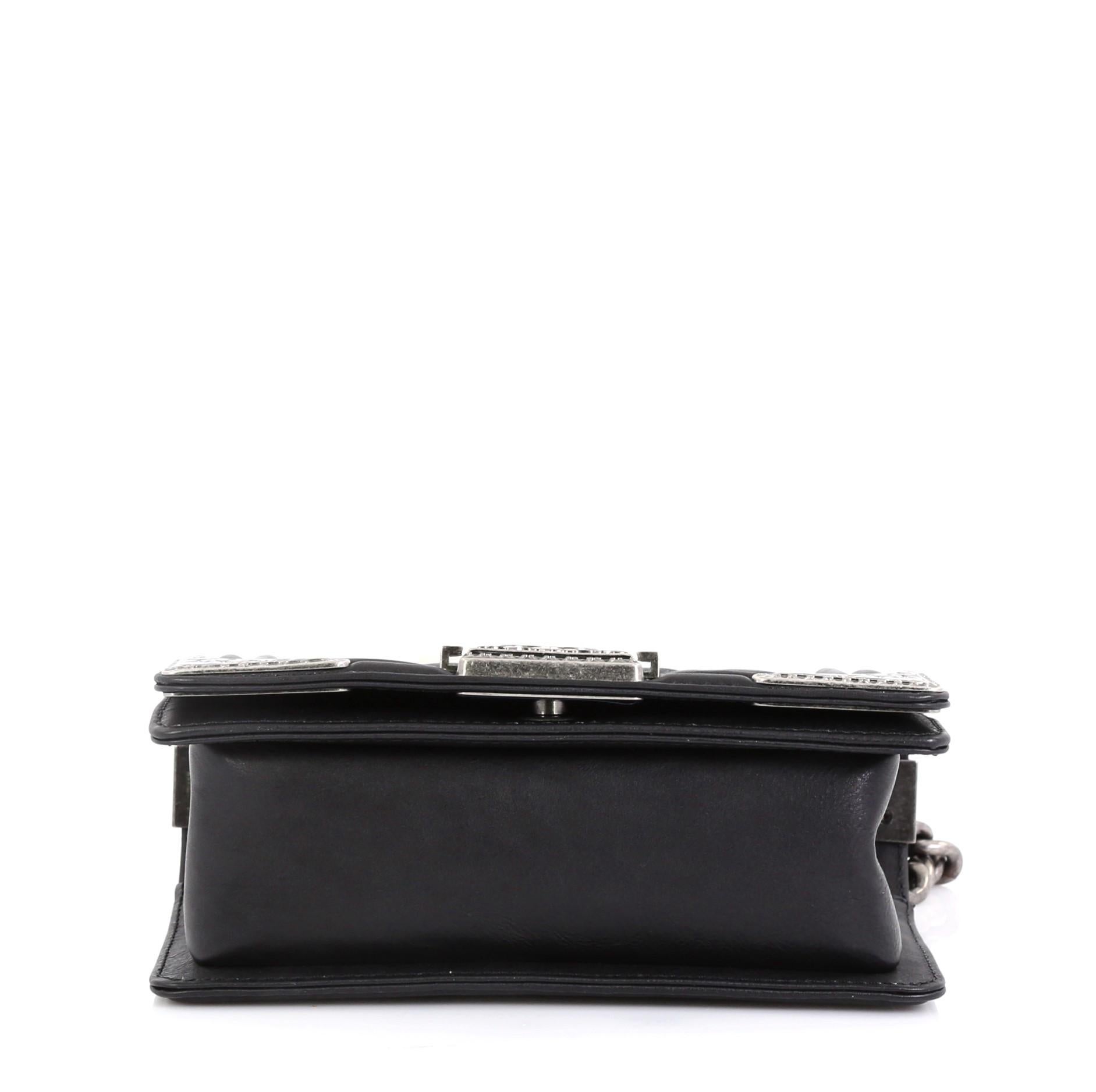 Women's Chanel Paris-Dallas Boy Flap Bag Quilted Calfskin with Metal Adornments Small
