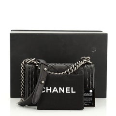 Chanel Paris-Dallas Boy Flap Bag Whipstitch Caviar Small