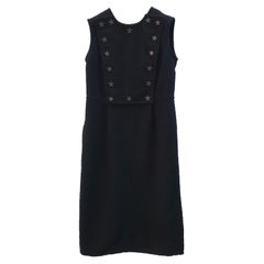 Chanel Parigi  Vestito in tweed nero Dallas CC Stars