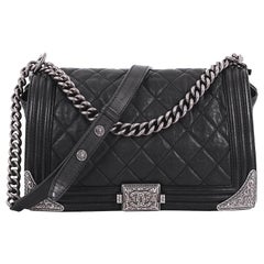 Chanel Paris-Dallas Compartment Boy Flap Bag Quilted Calfskin with Metal 