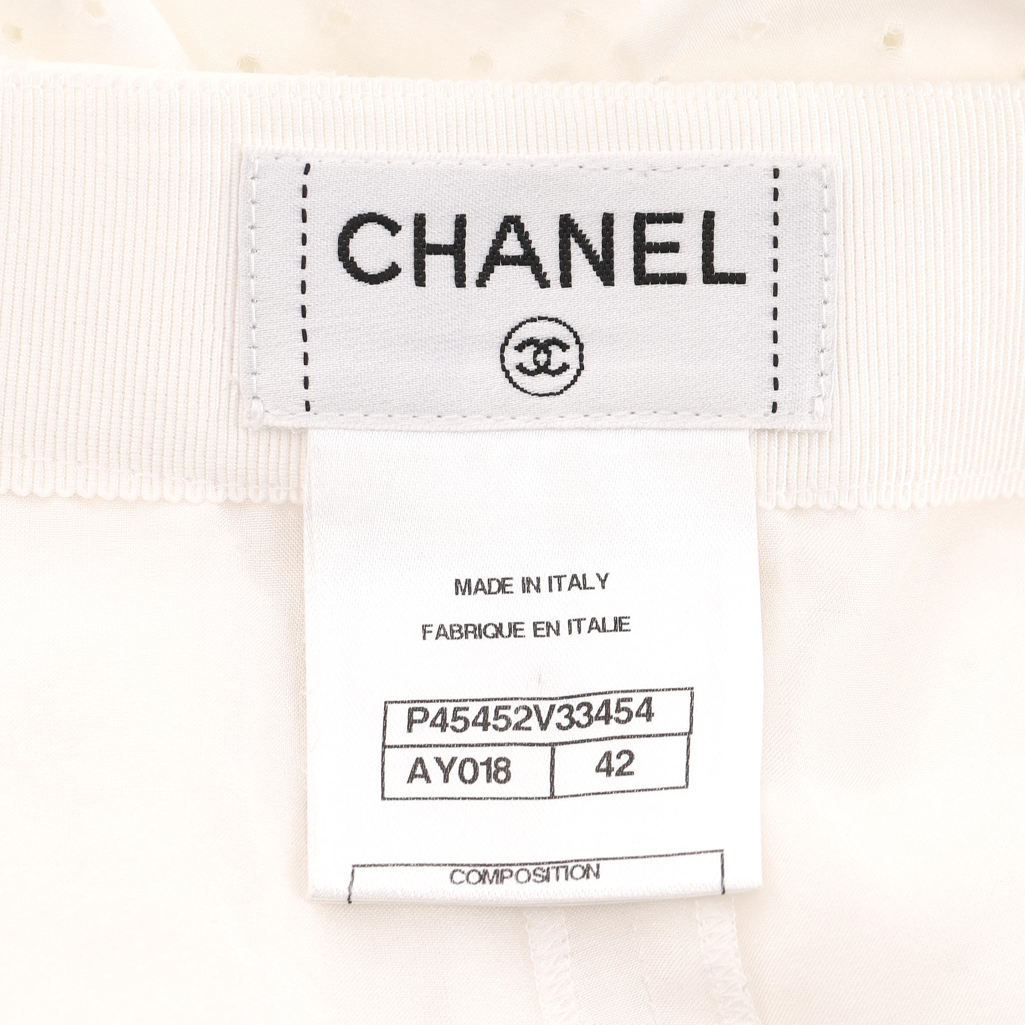 Pantalón Chanel Paris-Dallas de algodón y seda de talle alto y pernera ancha en venta 2