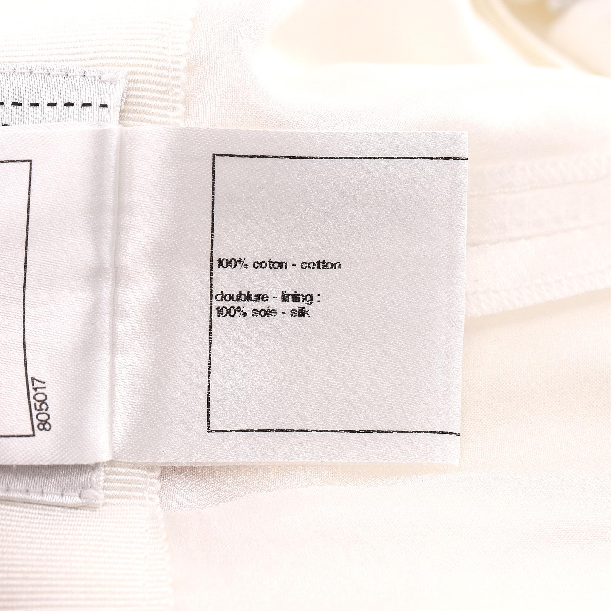 Pantalón Chanel Paris-Dallas de algodón y seda de talle alto y pernera ancha en venta 3