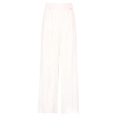 Pantaloni a gamba larga a vita alta in cotone e seta di Chanel Paris-Dallas