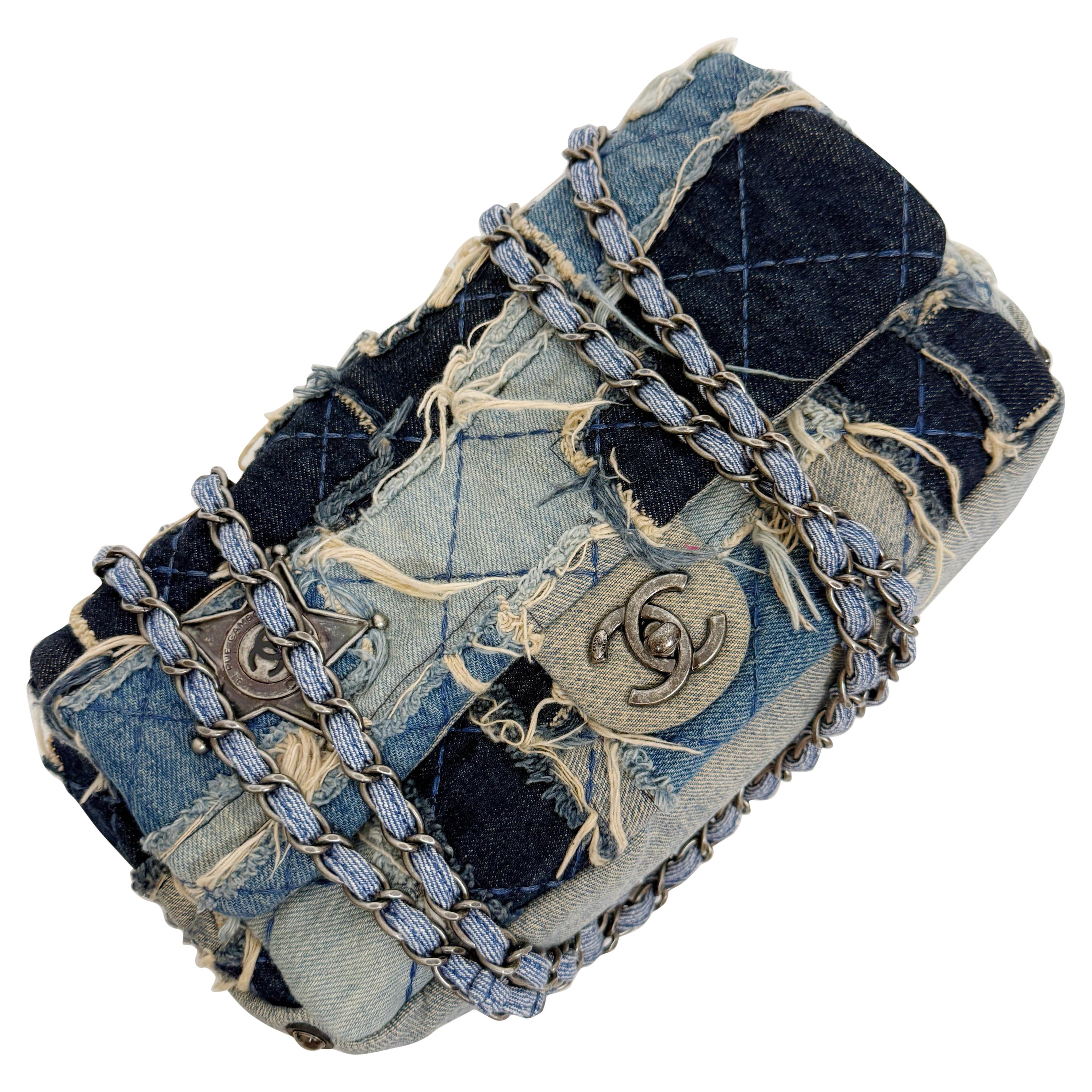 Chanel Paris-Dallas Denim Flap Bag (2013–2014 Métiers d’Art Collection) For Sale