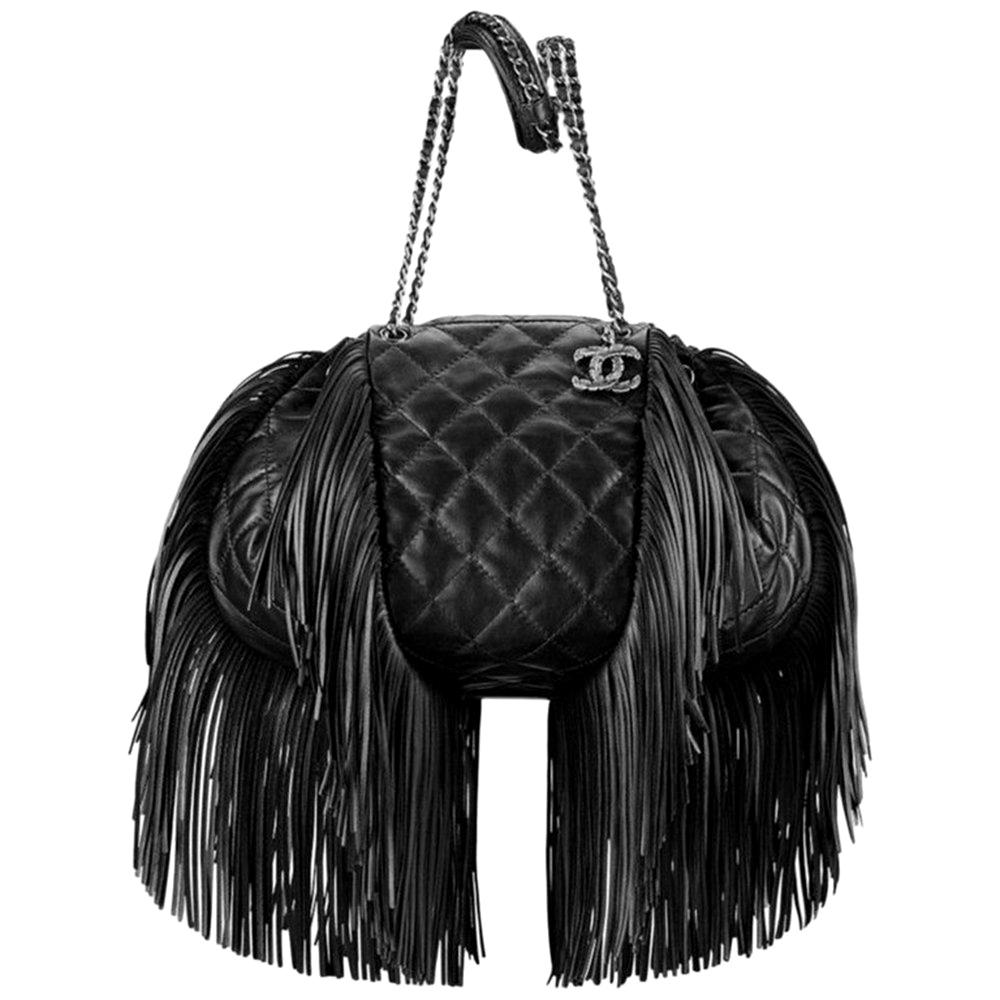 Chanel Paris/Dallas Drawstring Fringe Quilted Shoulder Bag