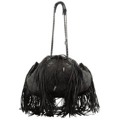 Chanel Paris-Dallas Drawstring Fringe Shoulder Bag Quilted Leather Large 
