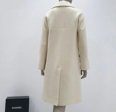 Chanel Paris Dallas Ecru Wool CC logo Buttons Coat Sz.34
