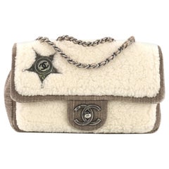 Chanel Paris-Dallas Flap Bag Denim and Shearling Small