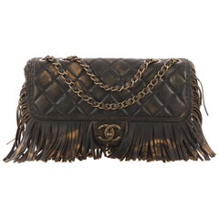 Chanel Paris-Dallas Fringe Flap Bag Quilted Leather