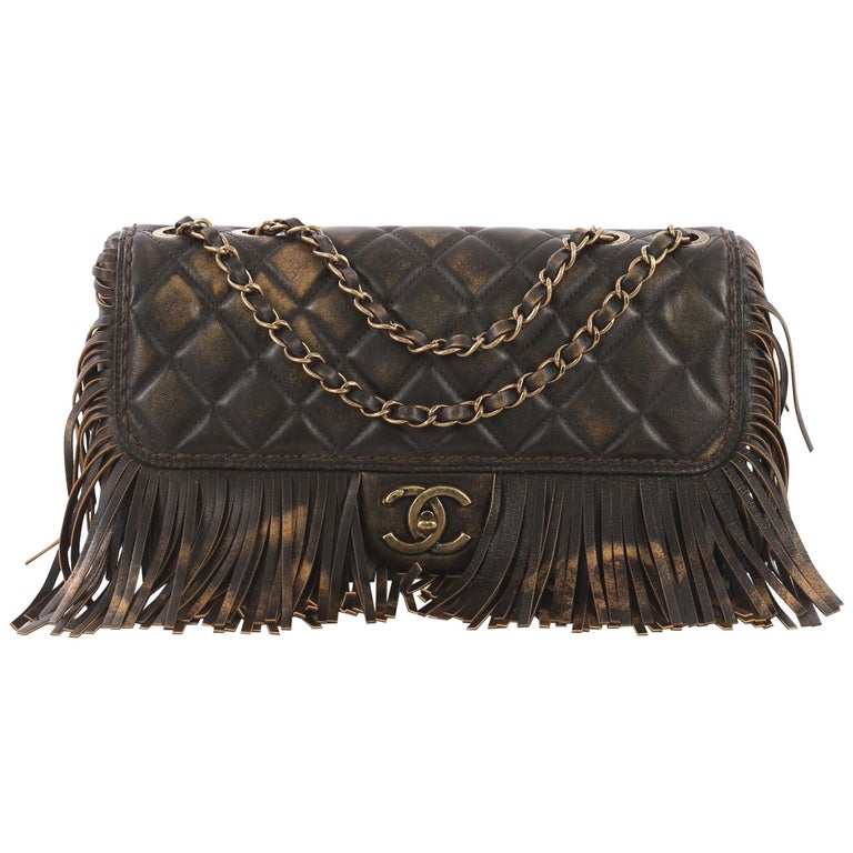 Chanel Paris-Dallas Western Baluchon Fringe Bag - Black Shoulder Bags,  Handbags - CHA584563