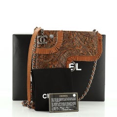 Chanel Paris-Dallas Holster Shoulder Bag Quilted Embossed Fringe Leather