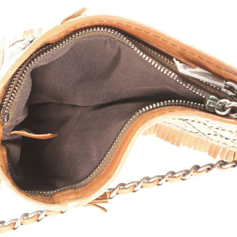Women's or Men's Chanel Paris-Dallas Holster Shoulder Bag Quilted Embossed Fringe Leather 
