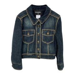 CHANEL Paris / Dallas Iconic CC Star Buttons Denim Jacket