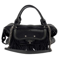 CHANEL- Paris Dallas Large Calfskin PonyHair Fringe Bowling - Shoulder bag