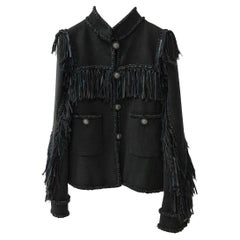 Chanel Paris Dallas leather fringe wool Jacket