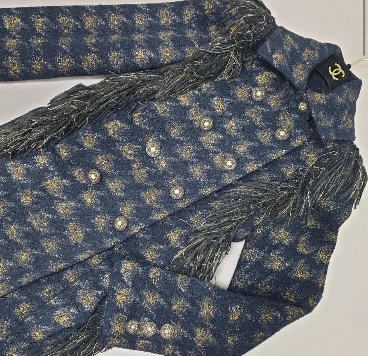 Women's Chanel Paris-Dallas Painted Tweed Coat
