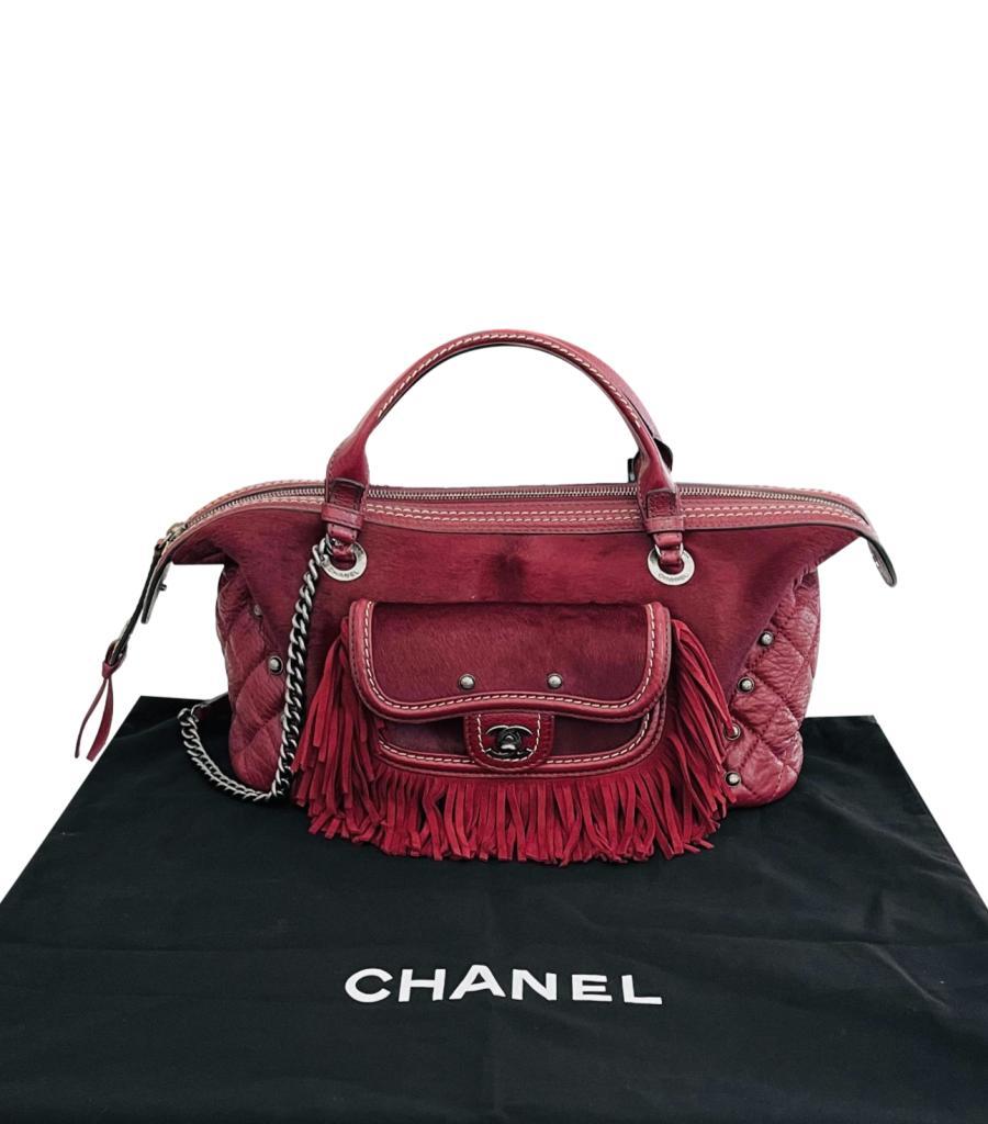 Chanel  Paris-Dallas Pony Hair & Leather Fringe Bag For Sale 7