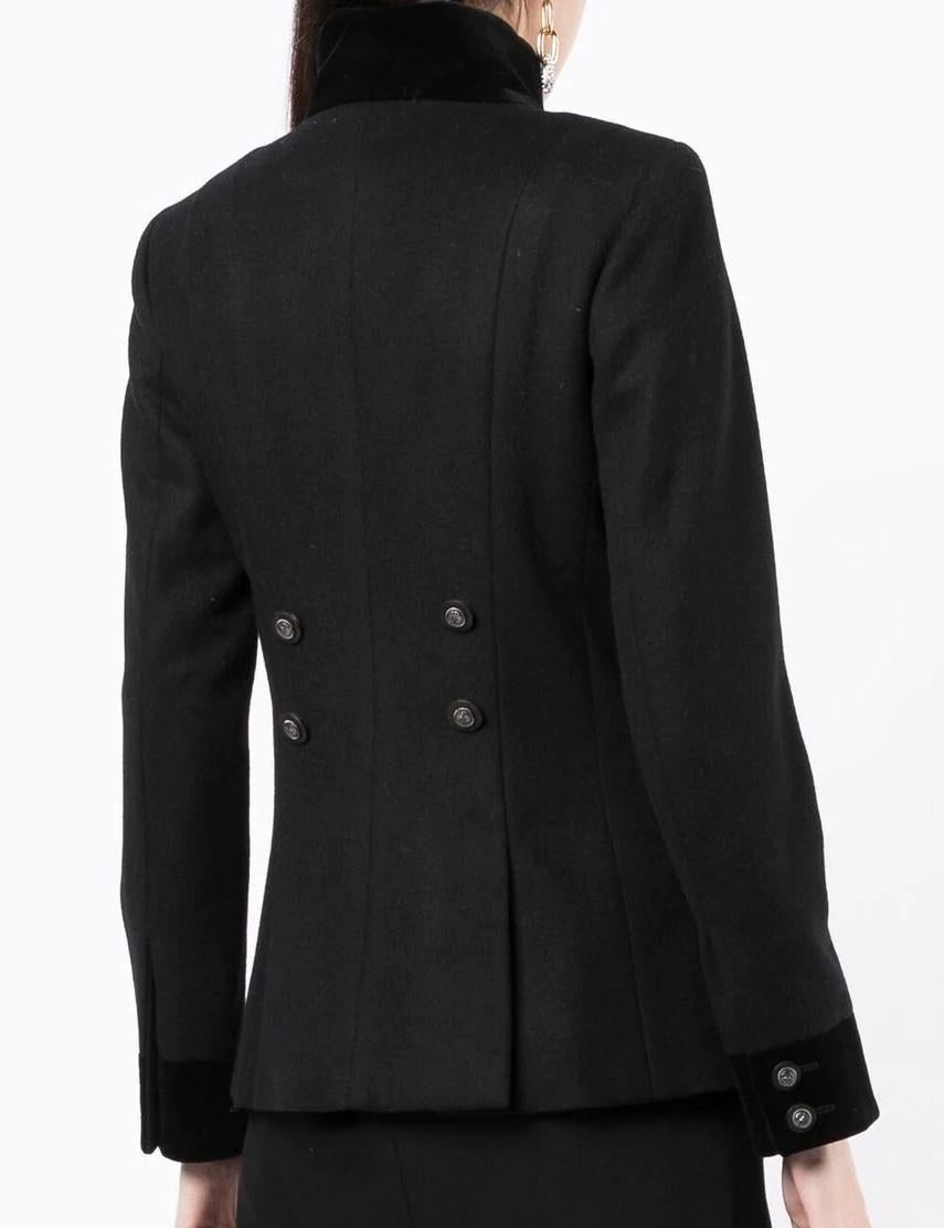 Black Chanel Paris/Dallas Runway High Neck Jacket