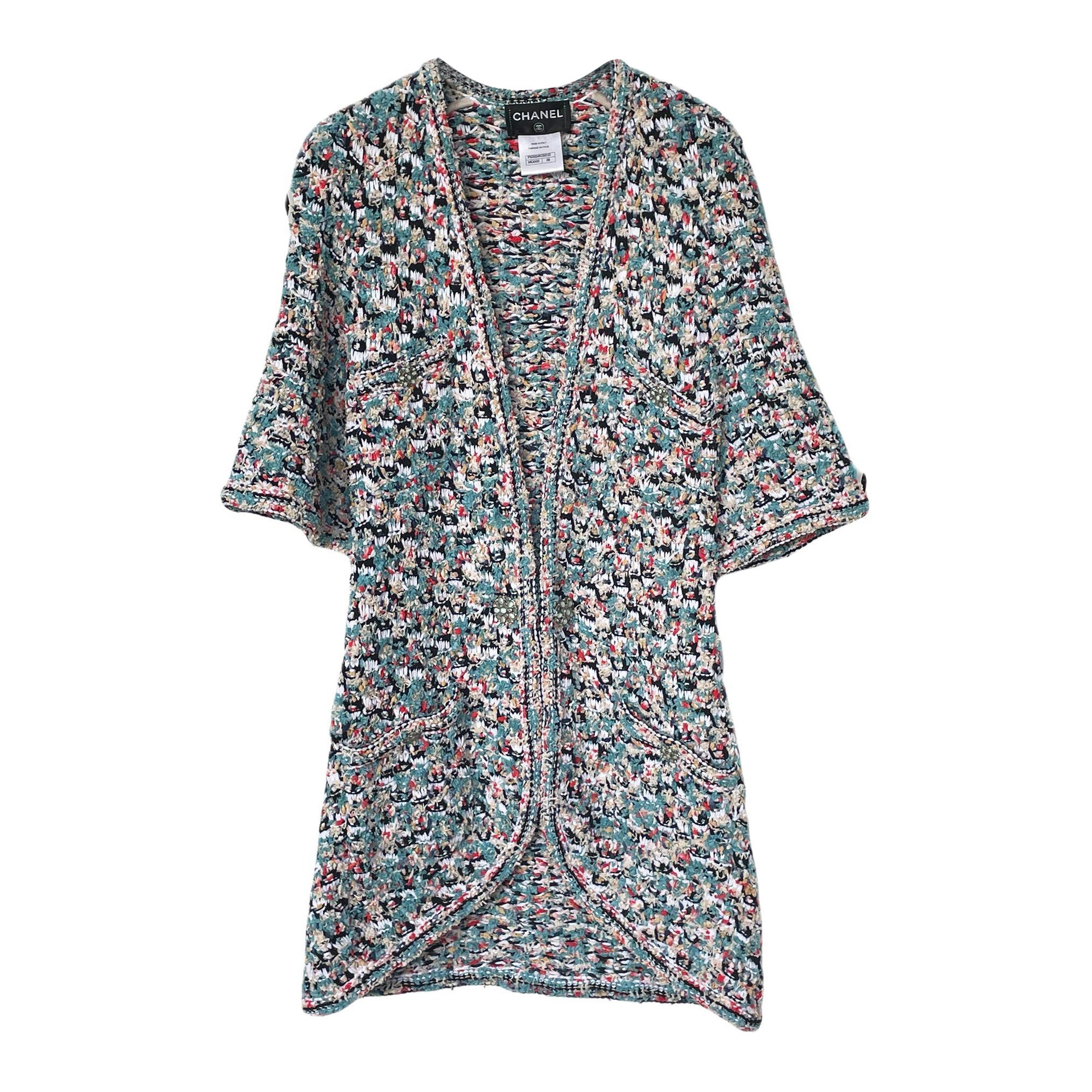 CHANEL Paris / Dubai CC Gripoix Knöpfe Tweed Jacke 42 FR