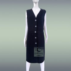 CHANEL Paris / Dubai CC Gripoix Buttons Tweed Jacket Dress 46 FR