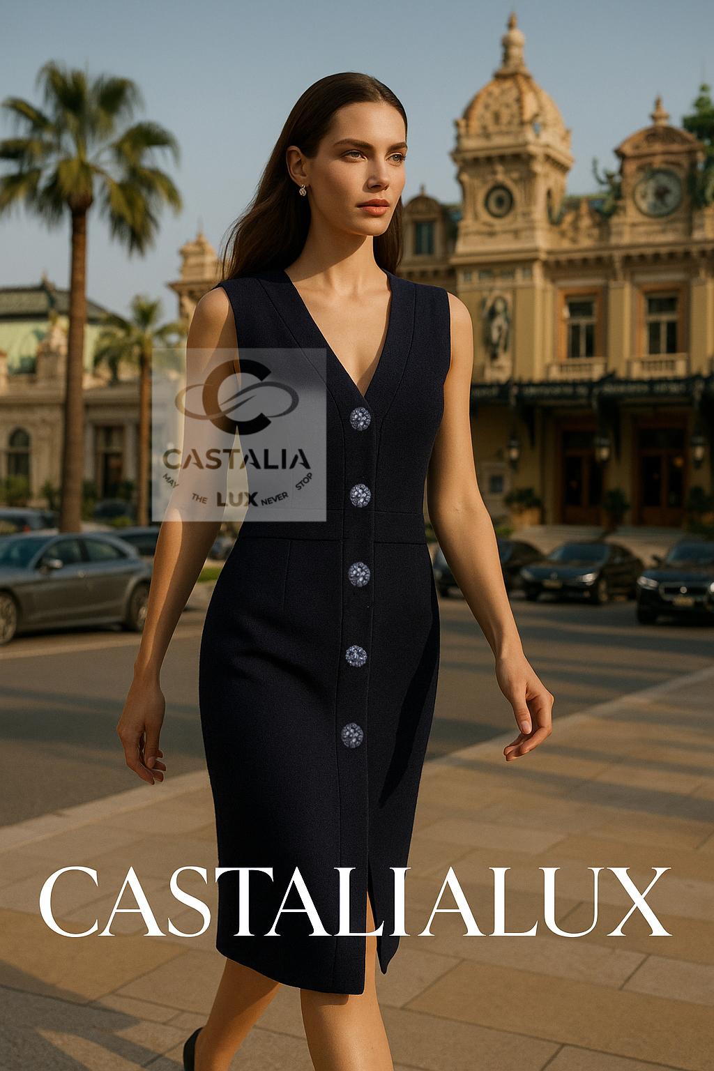 CHANEL Paris / Dubai CC Gripoix Knöpfe Tweed Jacke Kleid 46 FR im Angebot 2