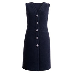 CHANEL Paris / Dubai CC Gripoix Buttons Tweed Jacket Dress 46 FR