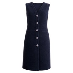 CHANEL Paris / Dubai CC Gripoix Buttons Tweed Jacket Dress 46 FR