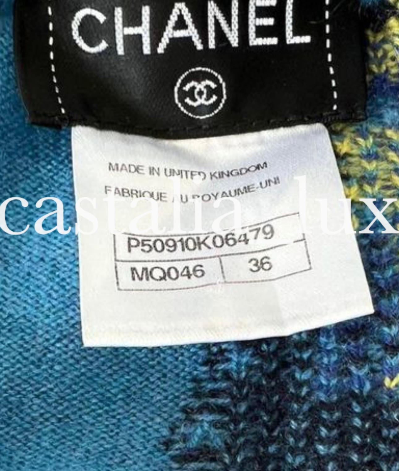 Chanel Paris / Dubai Jewel Buttons Cashmere Cardigan For Sale 10