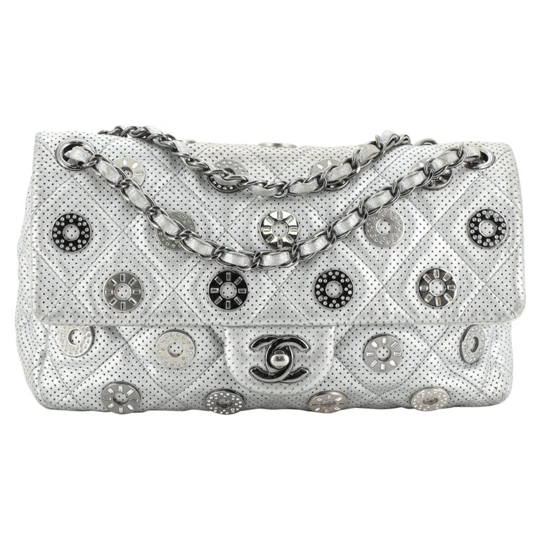 Chanel Paris-Dubai Medals Flap Bag Embellished Quilted Perforated Lambskin