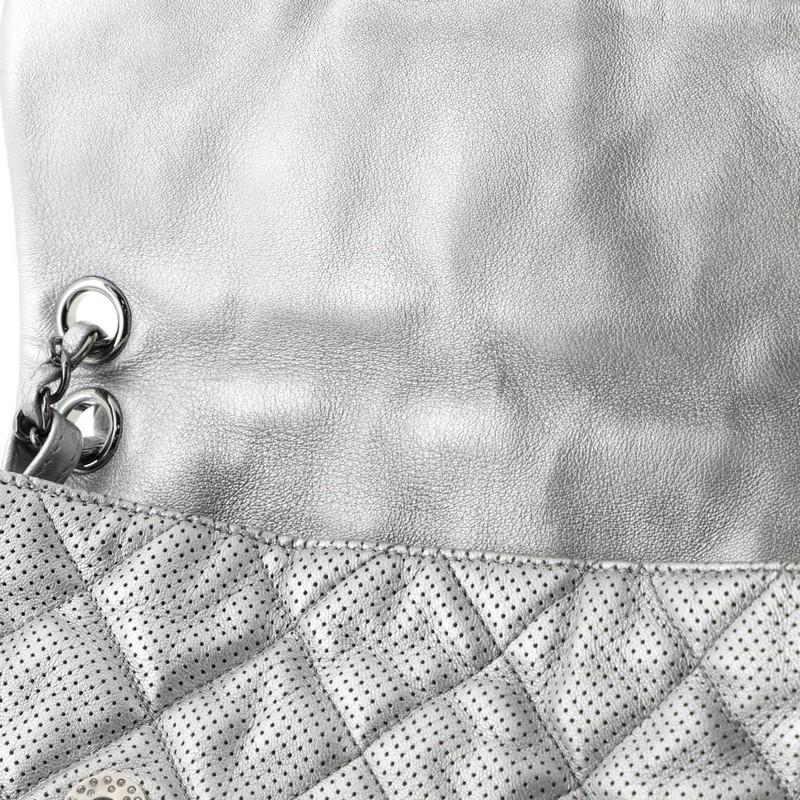 Chanel Paris-Dubai Medals Flap Bag Quilted Embellished Perforated Leather Medium In Fair Condition In NY, NY