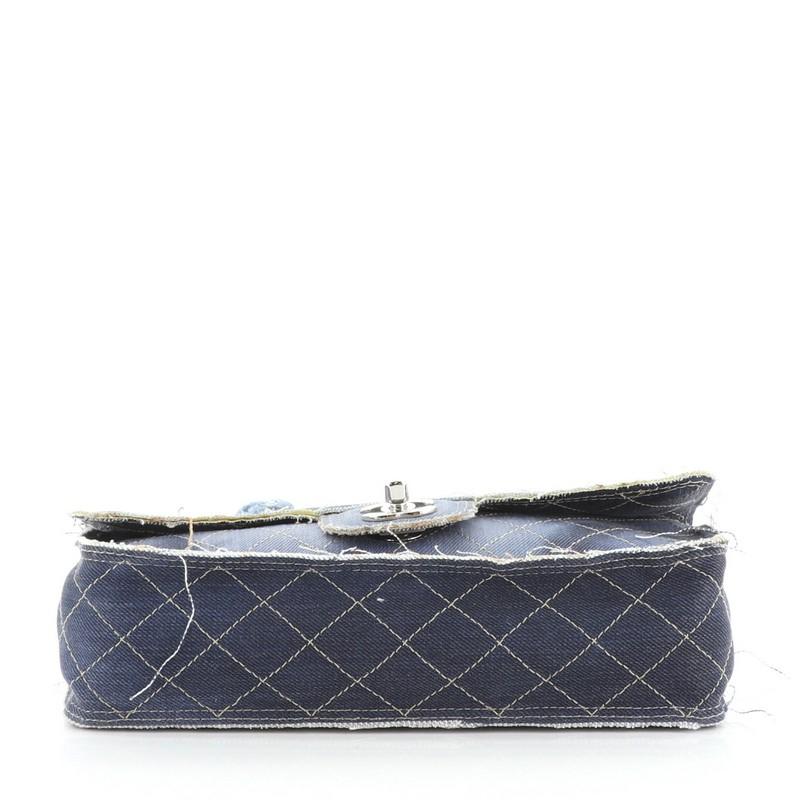 Women's or Men's Chanel Paris-Dubai Pom Pom CC Flap Bag Printed Denim Medium